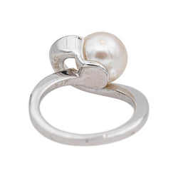Bague Solitaire en or blanc et perle - Castafiore