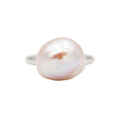 Bague Solitaire en or blanc et perle - Castafiore