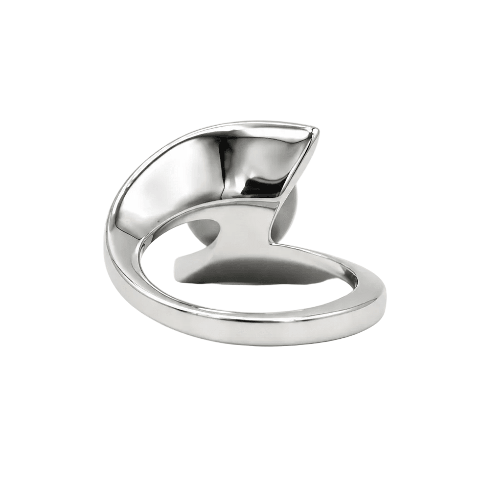 Bague Solitaire en or blanc et perle - Castafiore