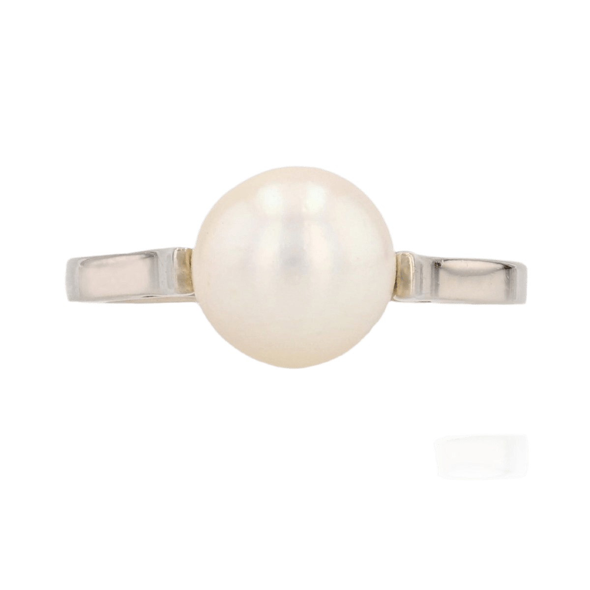 Bague Solitaire en or blanc et perle - Castafiore