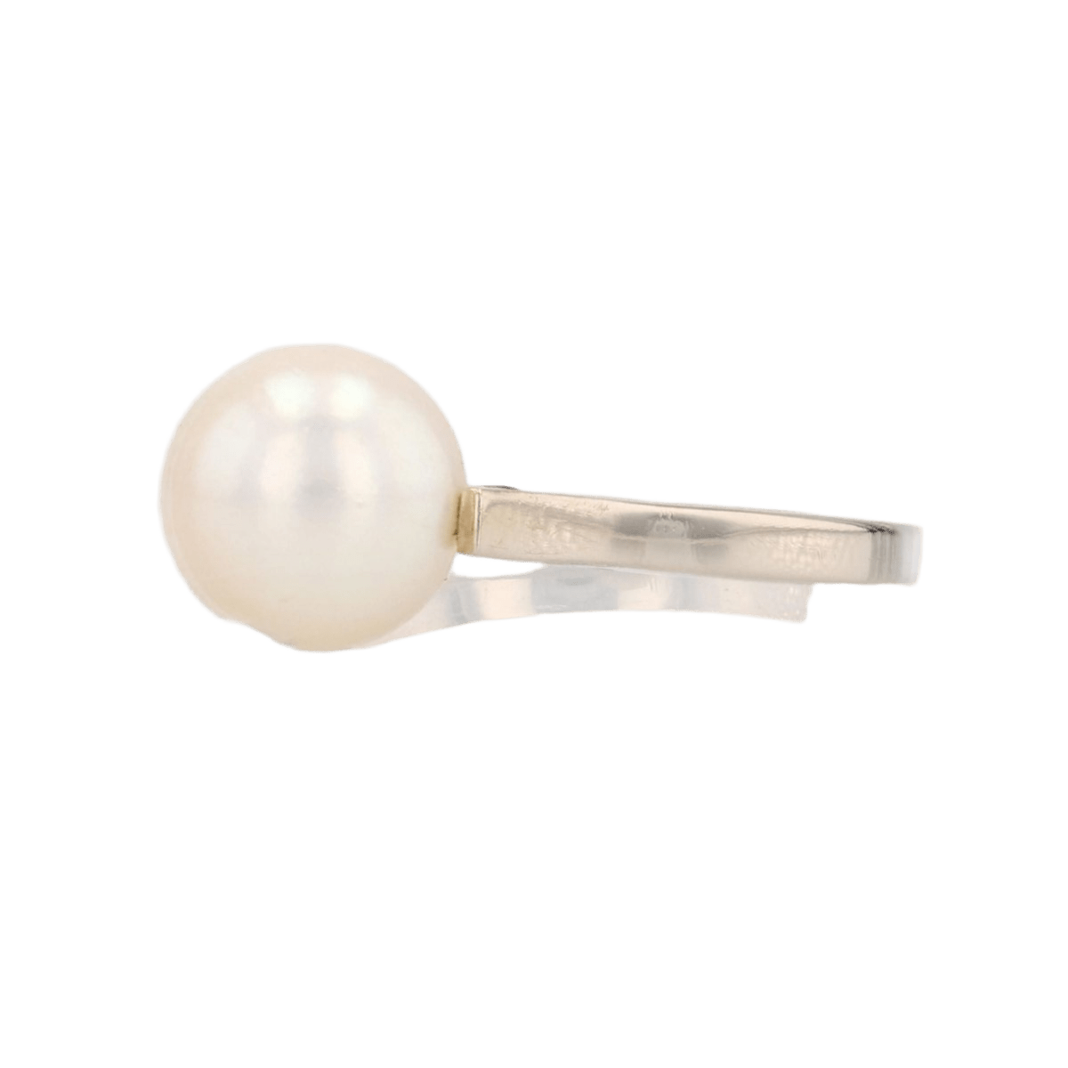 Bague Solitaire en or blanc et perle - Castafiore