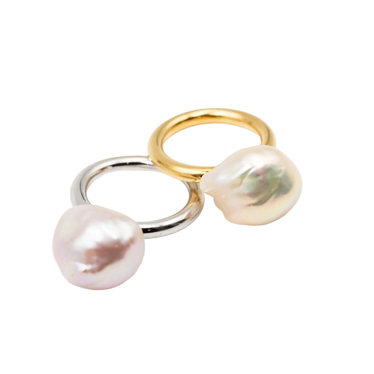 Bague Solitaire en or blanc et perle - Castafiore