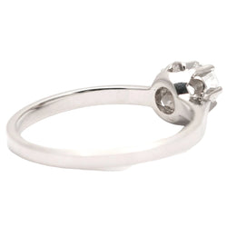 Bague Solitaire en or blanc et saphir - Castafiore