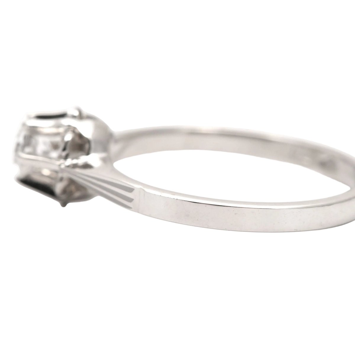 Bague Solitaire en or blanc et saphir - Castafiore