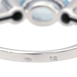 Bague Solitaire en or blanc et topaze - Castafiore