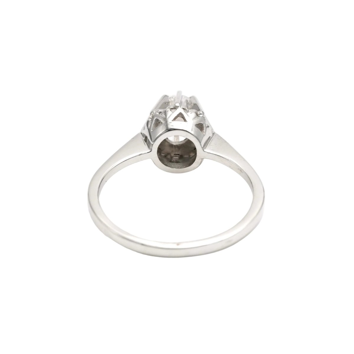 Bague Solitaire en or blanc et zirconium - Castafiore