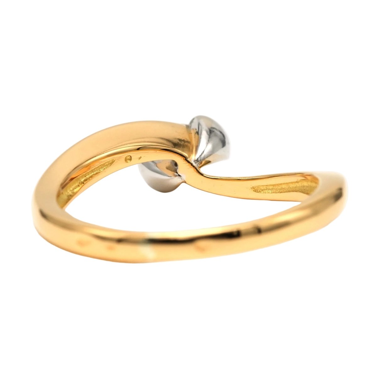 Bague Solitaire en or blanc, or jaune et diamant - Castafiore
