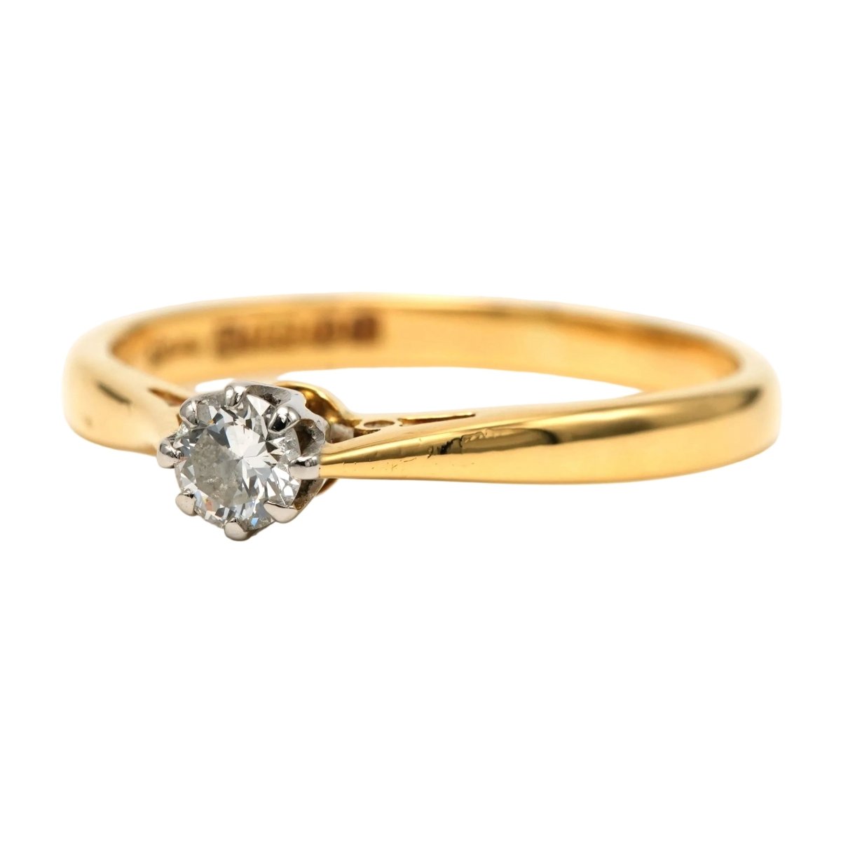 Bague Solitaire en or blanc, or jaune et diamant - Castafiore