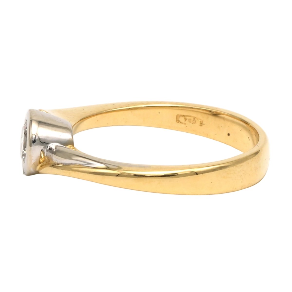 Bague Solitaire en or blanc, or jaune et diamant - Castafiore