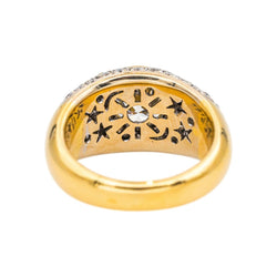 Bague Solitaire en or blanc, or jaune et diamants - Castafiore