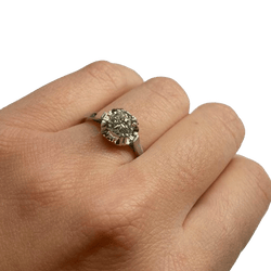 Bague Solitaire en or blanc, platine et diamant - Castafiore