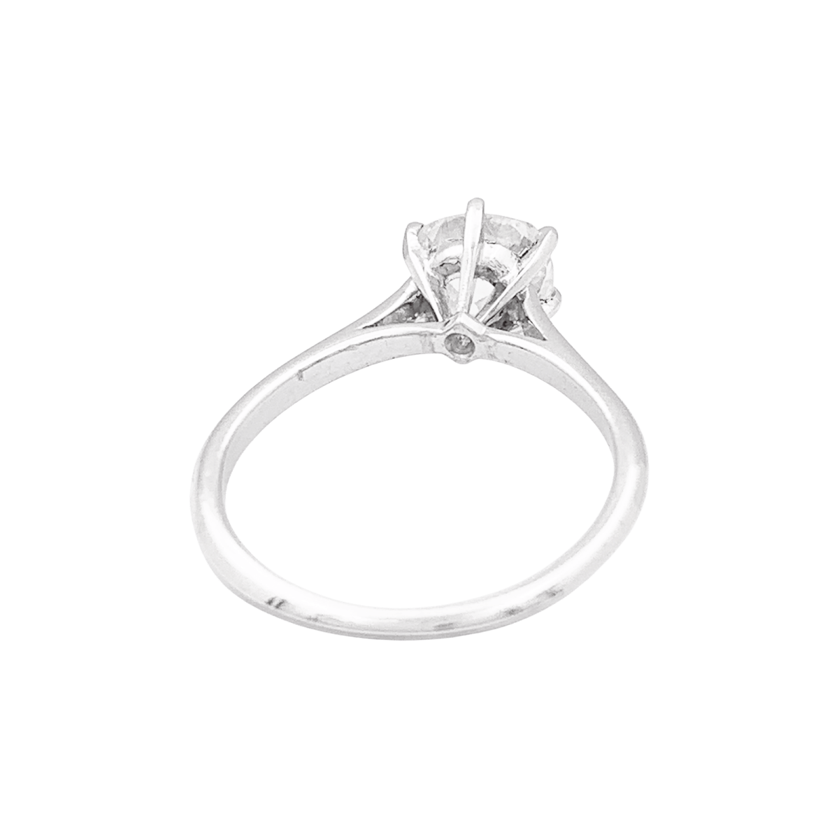 Bague Solitaire en or blanc, platine et diamant - Castafiore