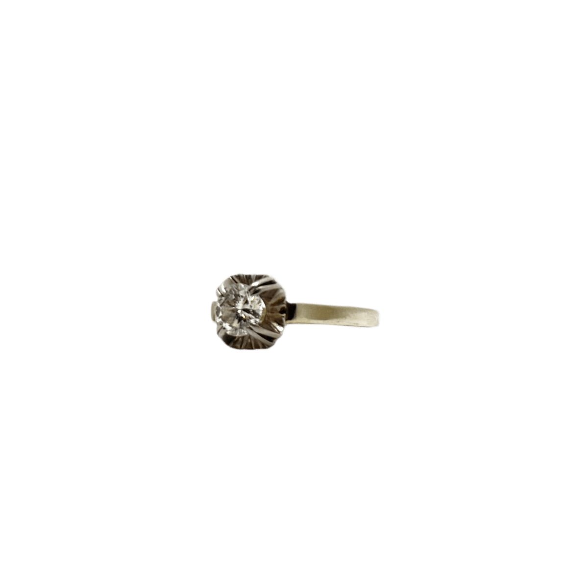 Bague Solitaire en or blanc, platine et diamant - Castafiore