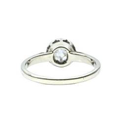 Bague Solitaire en or blanc, platine et diamant - Castafiore