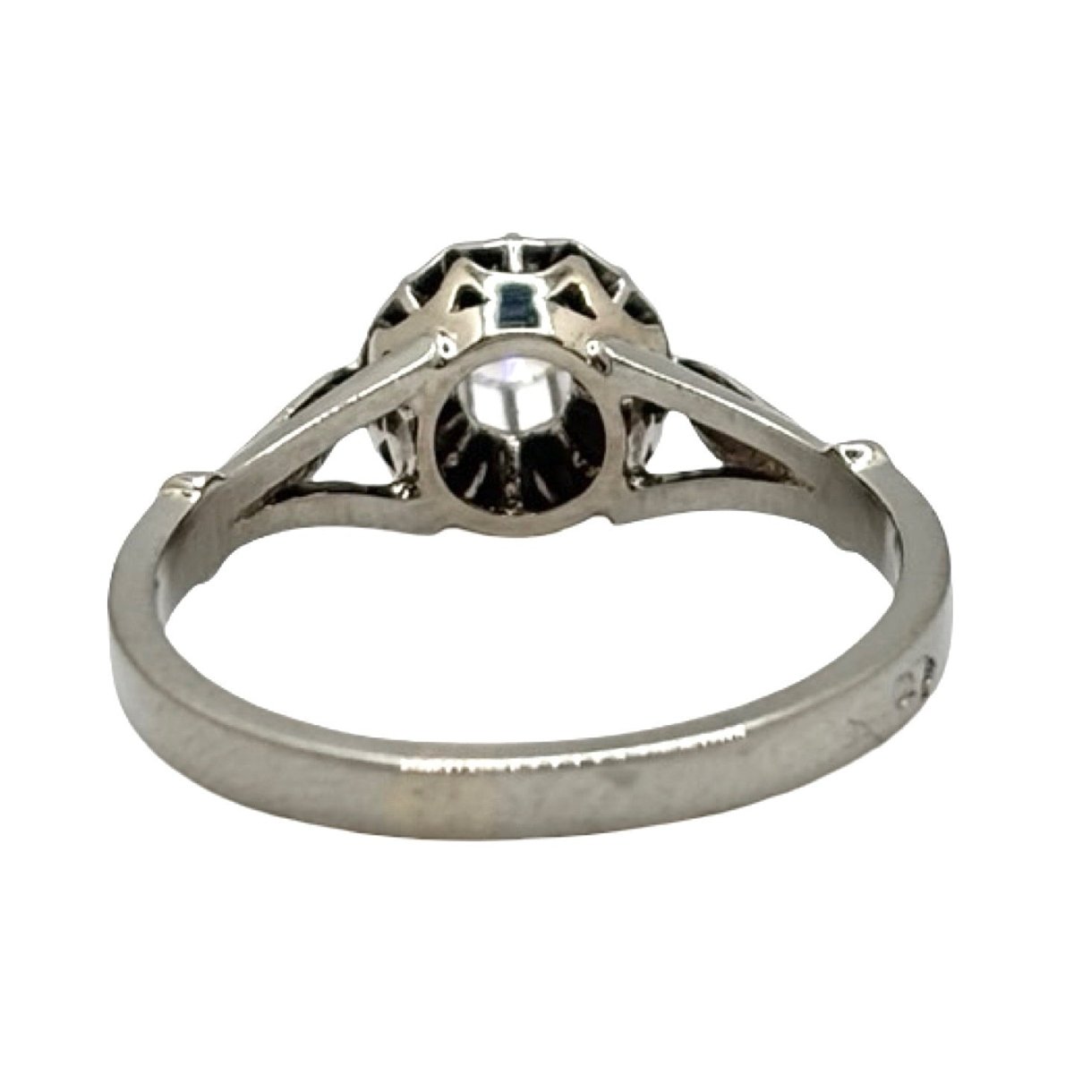 Bague Solitaire en or blanc, platine et diamant - Castafiore