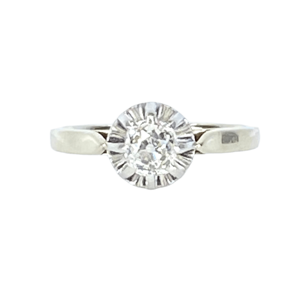 Bague Solitaire en or blanc, platine et diamant - Castafiore