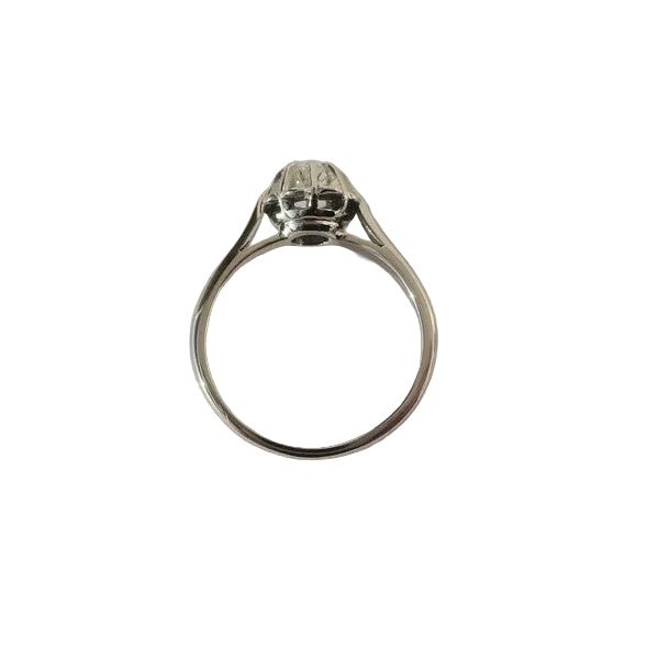 Bague Solitaire en or blanc, platine, et diamant - Castafiore