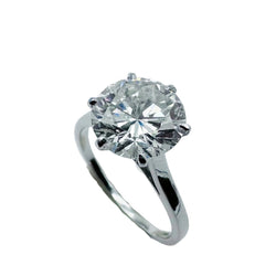 Bague Solitaire en or blanc, platine et diamant - Castafiore