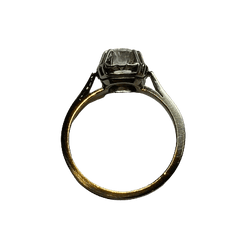Bague Solitaire en or blanc, platine et diamant - Castafiore