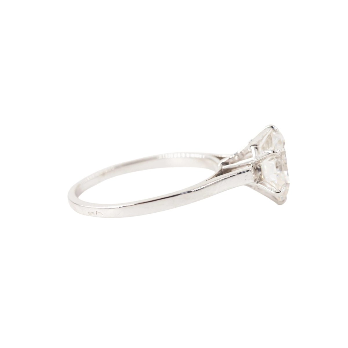 Bague Solitaire en or blanc, platine et diamant - Castafiore