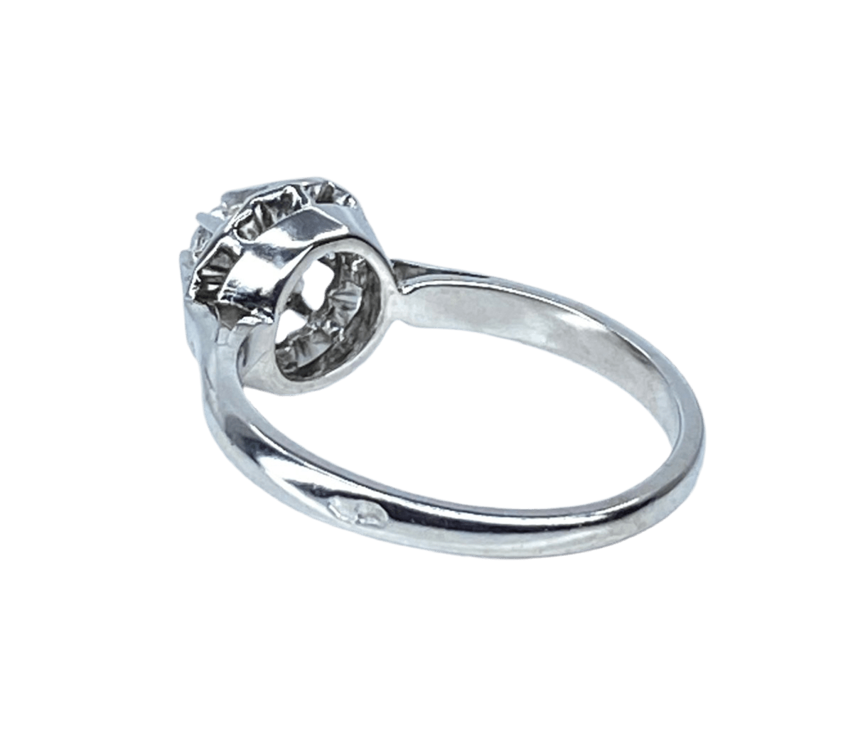 Bague Solitaire en or blanc, platine et diamant - Castafiore