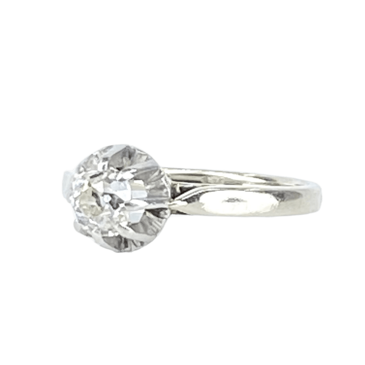 Bague Solitaire en or blanc, platine et diamant - Castafiore