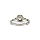 Bague solitaire en or blanc, platine et diamants - Castafiore