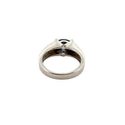 Bague Solitaire en or blanc, saphir et diamants - Castafiore