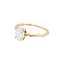 Bague Solitaire en or jaune et diamant - Castafiore
