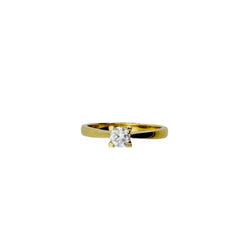 Bague Solitaire en or jaune et diamant - Castafiore