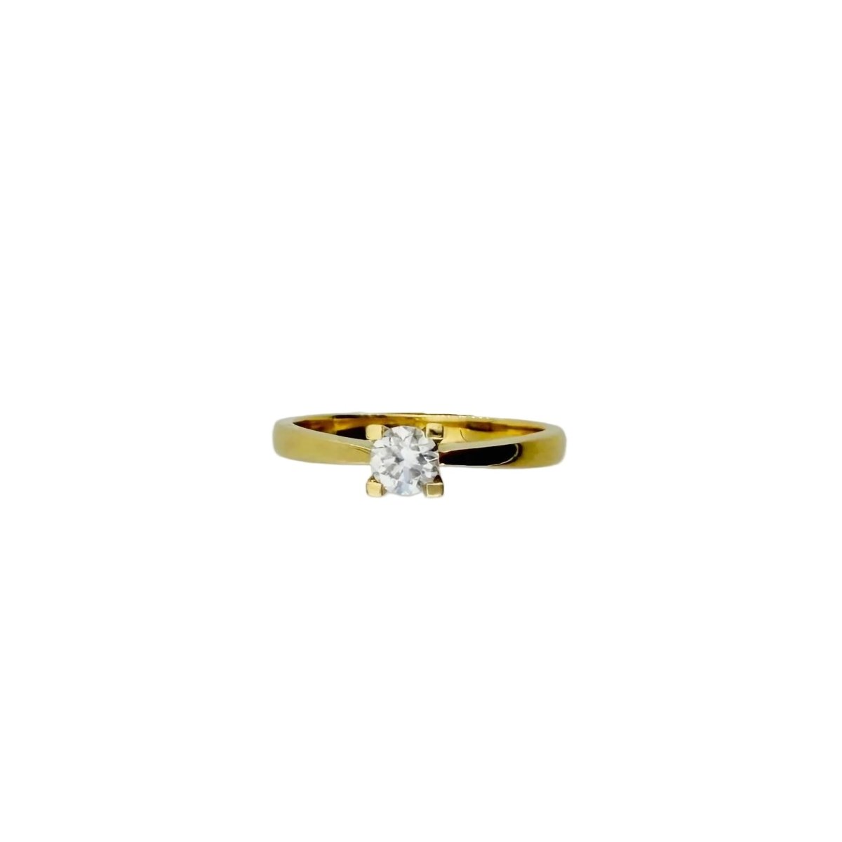 Bague Solitaire en or jaune et diamant - Castafiore