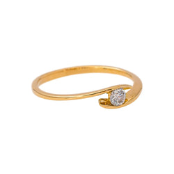 Bague Solitaire en or jaune et diamant - Castafiore