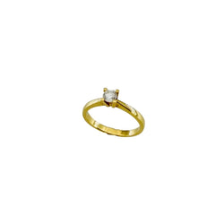 Bague Solitaire en or jaune et diamant - Castafiore