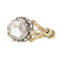 Bague Solitaire en or jaune et diamant - Castafiore