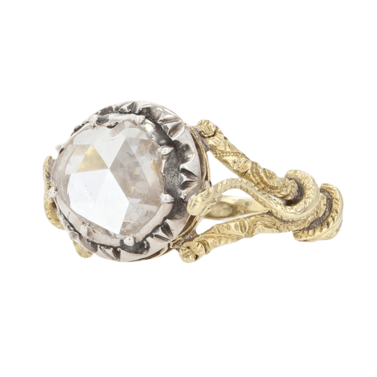 Bague Solitaire en or jaune et diamant - Castafiore