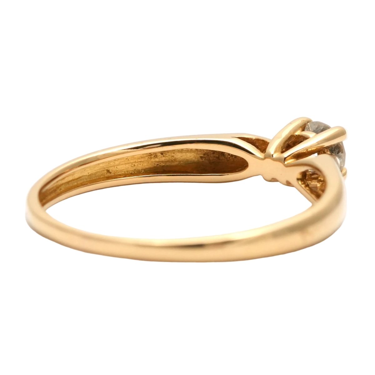 Bague Solitaire en or jaune et diamant - Castafiore