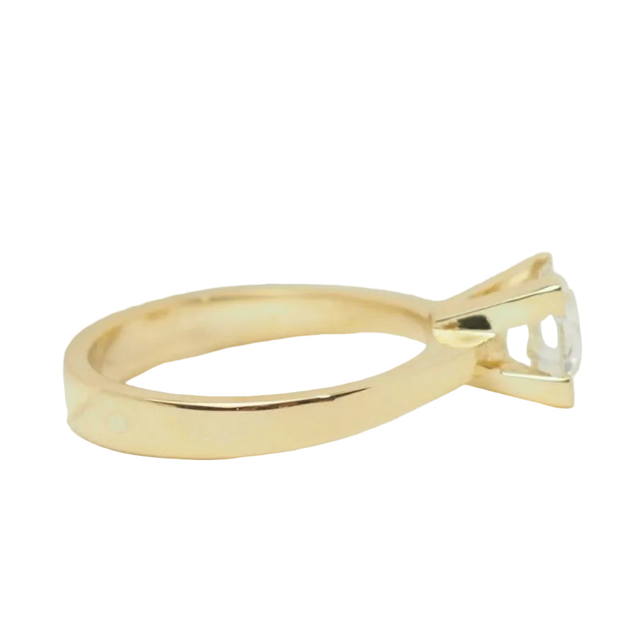 Bague solitaire en or jaune et diamant 1.40ct - Castafiore