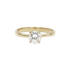 Bague Solitaire en or jaune et diamant - Castafiore
