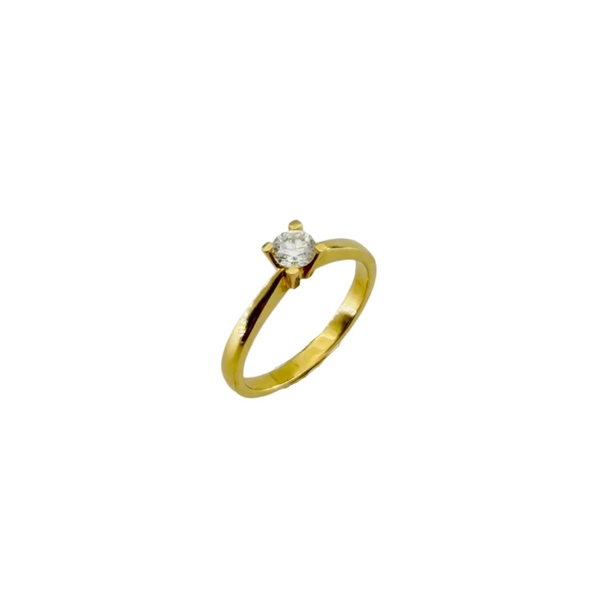 Bague Solitaire en or jaune et diamant - Castafiore