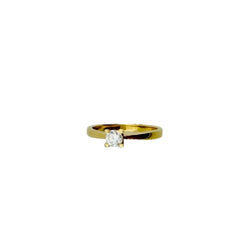 Bague Solitaire en or jaune et diamant - Castafiore