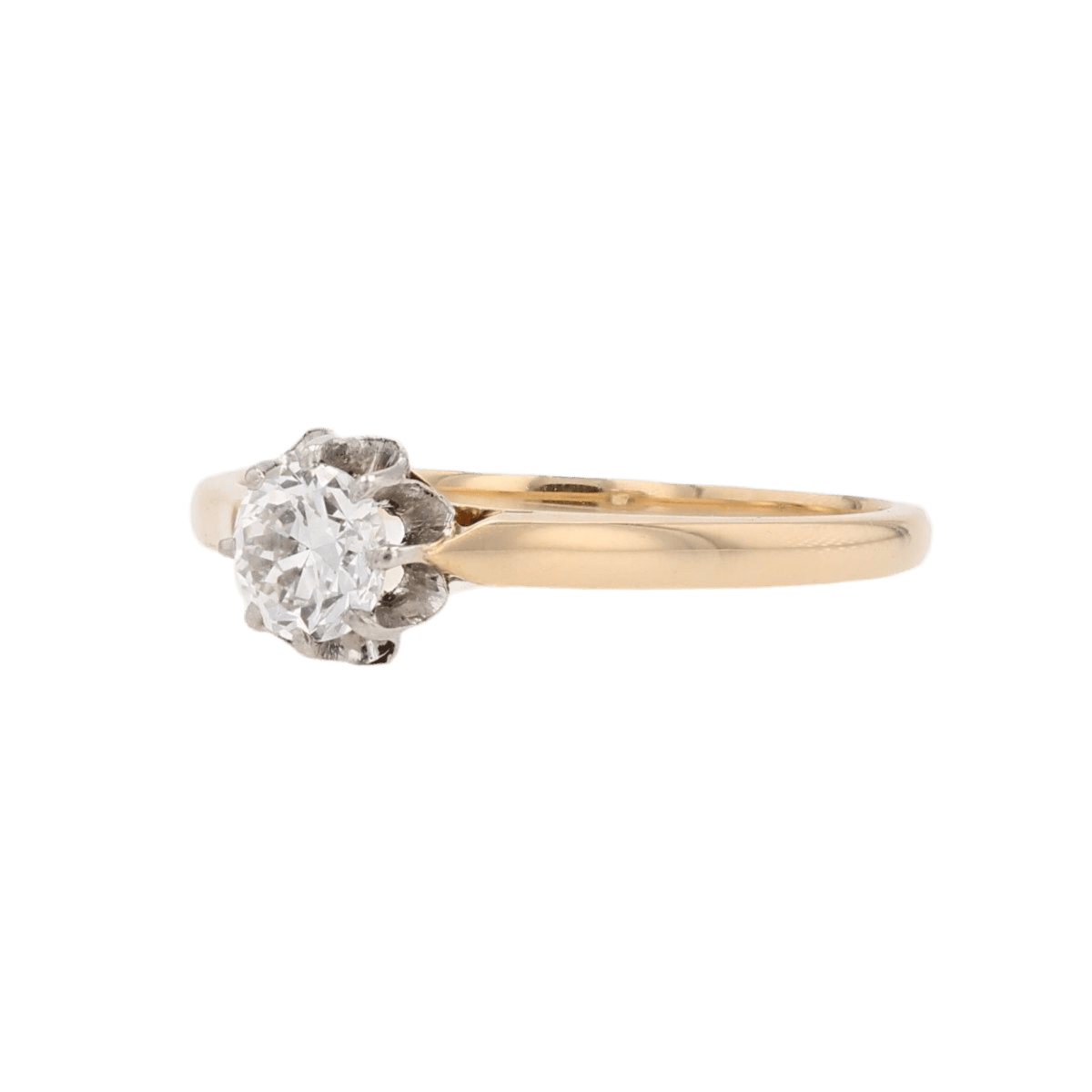Bague Solitaire en or jaune et diamant - Castafiore