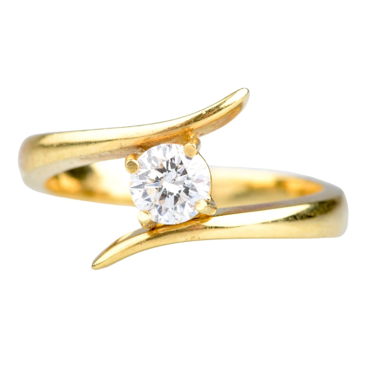 Bague Solitaire en or jaune et diamant - Castafiore
