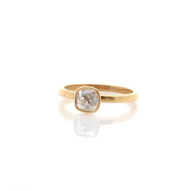 Bague Solitaire en or jaune et diamant - Castafiore