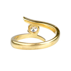 Bague Solitaire en or jaune et diamant - Castafiore