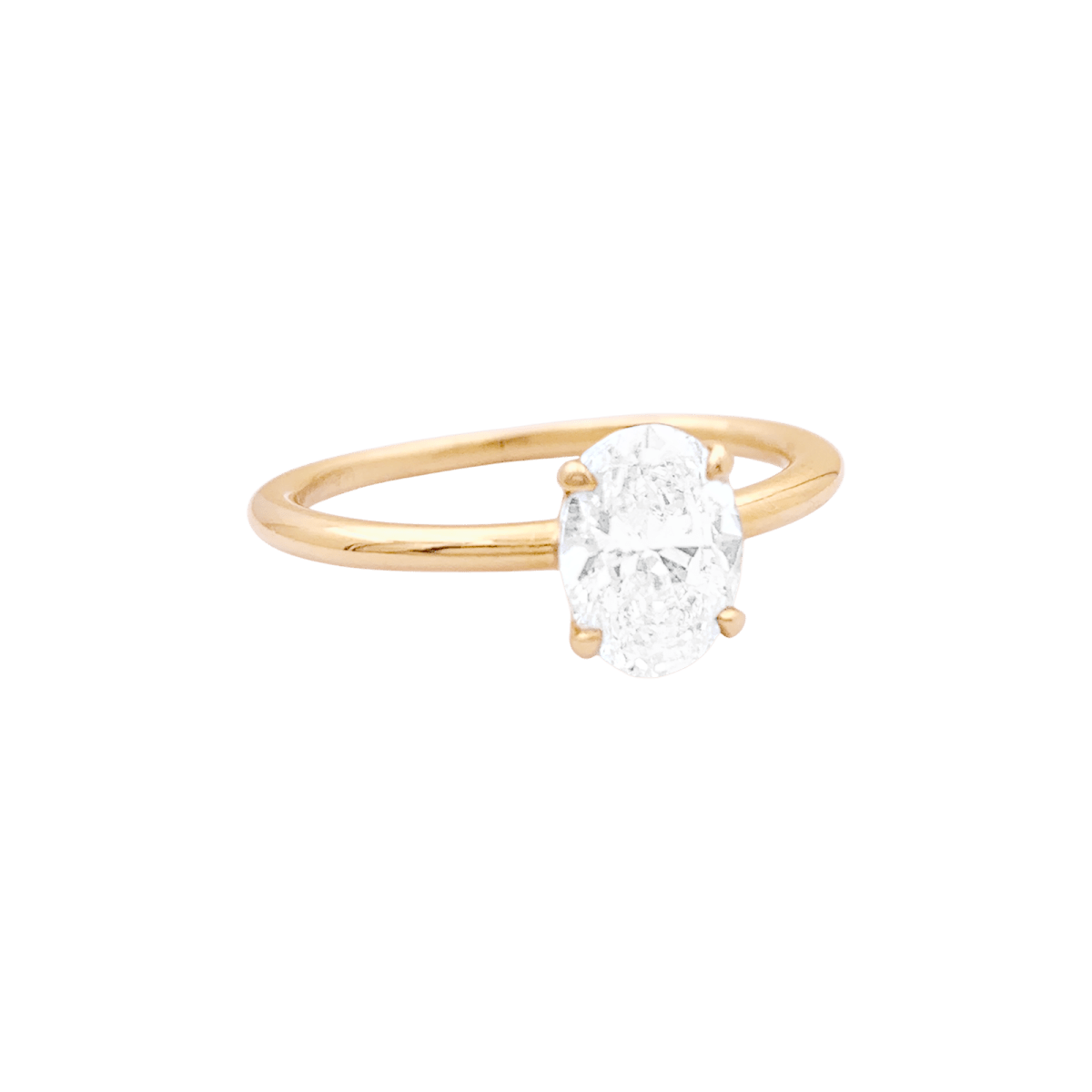 Bague Solitaire en or jaune et diamant - Castafiore