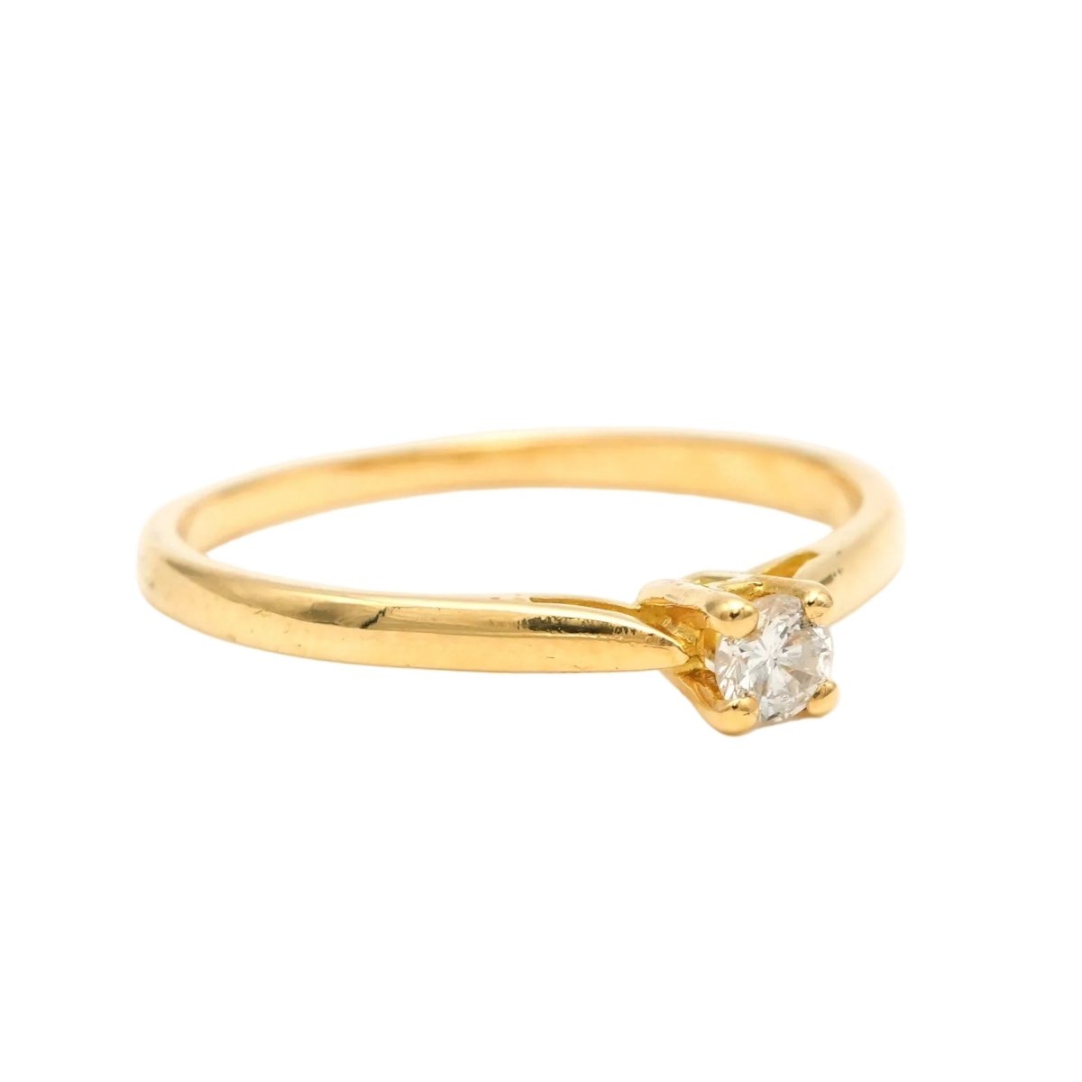 Bague Solitaire en or jaune et diamant - Castafiore