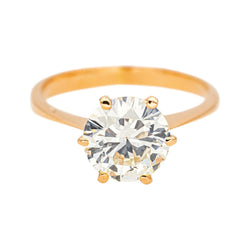 Bague Solitaire en or jaune et diamant - Castafiore