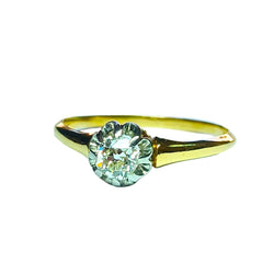 Bague Solitaire en or jaune et diamant - Castafiore