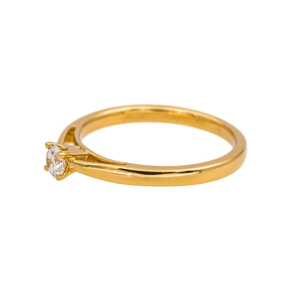 Bague Solitaire en or jaune et diamant - Castafiore