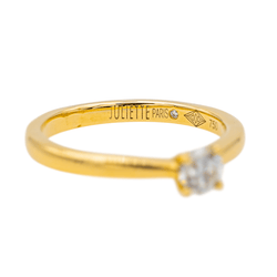 Bague Solitaire en or jaune et diamant - Castafiore